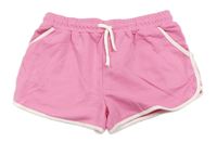 Růžové teplákové kraťasy s proužky Primark