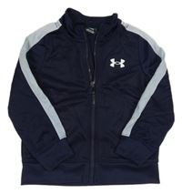 Tmavomodro-světlemodrá propínací sportovní mikina s logem Under Armour