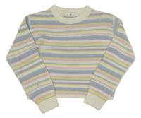 Barevný pruhovaný crop svetr H&M