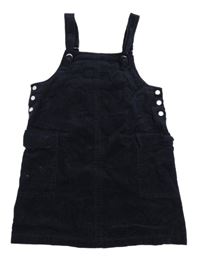 Tmavomodré manšestrové šaty Mintie