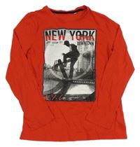 Červené triko s potiskem C&A