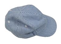 Modro-bílá pruhovaná plátěná kšiltovka s plachetnicí Jojo Maman Bébé