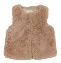 Starorůžová kožešinová podšitá vesta F&F