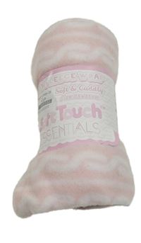 Nové - Světlerůžovo-bílá vzorovaná deka Soft Touch