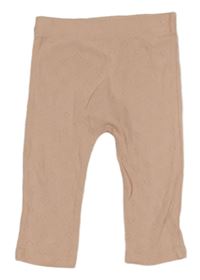 Světlerůžové tepláky s dirkovaným vzorem George 