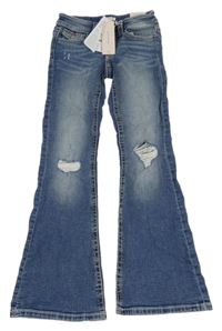 Nové - Modré flare rifle s prošoupáním Gina Tricot