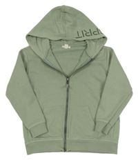 Světlekhaki propínací mikina s kapucí Esprit 