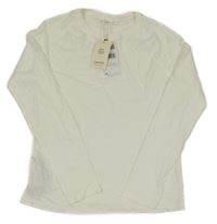 Nové - Bílé triko s knoflíčky Mango