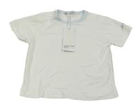 Nové - Bílo-světlemodré tričko s nápisem Jacob Matthews 