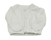 Bílý propínací svetr George 