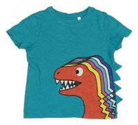 Tyrkysové tričko s dinosaurem C&A