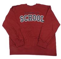 Vínová mikina s nápisem 