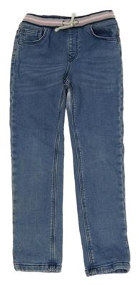 Modré teplákové rifle s pruhovaným pasem M&S