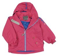 Růžová šusťáková jarní bunda s odepínací kapucí Color kids