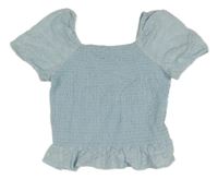 Světlemodrá žabičková crop halenka Primark