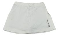 Bílá funkční tenisová sukně s logem a všitými kraťasy poivre blanc