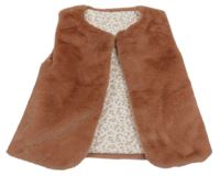 Starorůžová kožešinová zateplená vesta St. Bernard