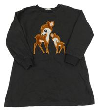 Černošedé teplákové šaty se srnkami H&M