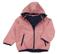 Růžová melírovaná softshellová bunda s kapucí Kiki&Koko