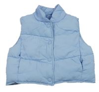 Světlemodrá prošívaná šusťáková zateplená vesta St. Bernard