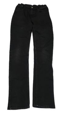 Černé skinny fit teplákové rifle H&M