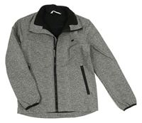 Tmavošedá melírovaná softshellová bunda H&M
