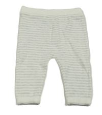 Smetanovo-světlešedé pruhované pletené tepláky F&F