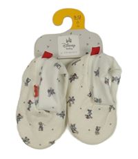 Nové - Bílé capáčky s Minnie a Mickeym Primark vel. 18
