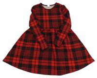 Červeno-černé kostkované šaty Shein