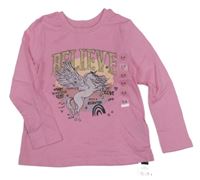 Nové - Růžové triko s jednorožcem Dunnes