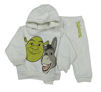 2set - Bílá mikina se Shrekem s Oslíkem a kapucí + tepláky Primark