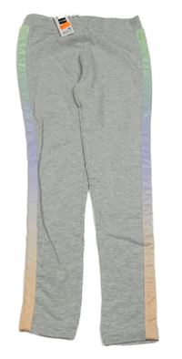 Nové - Šedé melírované legíny s duhovým pruhem Dunnes