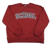 Vínová mikina s nápisem Destination