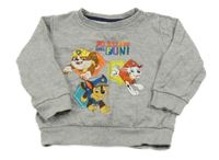 Šedá melírovaná mikina s Paw Patrol Nickelodeon