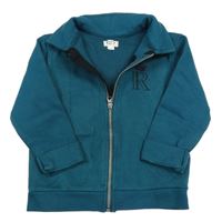 Zelená propínací mikina s výšivkou River Island