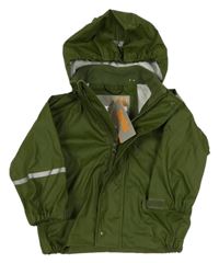 Nové - Khaki nepromokavá bunda s kapucí CareTec