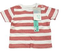 Nové - Bílo-červené pruhované tričko Primark