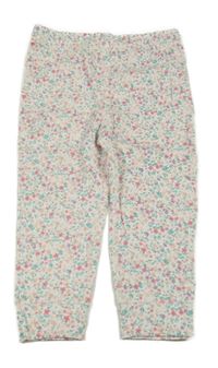 Bílo-růžové květované lehké tepláky Carter's