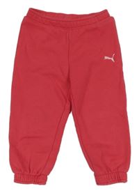 Malinové tepláky s logem Puma