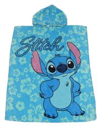 Modro-zelené květované osuškové pončo se Stitchem a kapucí Disney