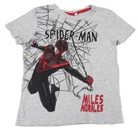 Šedé melírované tričko se Spidermanem Marvel