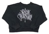 Černá mikina s nápisem H&M