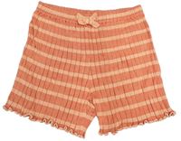 Růžovo-starorůžové pruhované pletené kraťasy zn. H&M