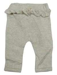 Šedo-smetanové melírované tepláky s volánkem George