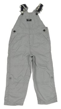 Šedé plátěné laclové kalhoty s logem OshKosh