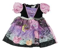 Kostým - černo-růžové šaty s Peppou a pavučinami 