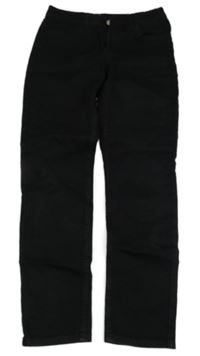 Černé plátěné slim fit kalhoty H&M