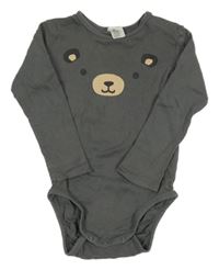 Tmavošedé body s medvědem H&M