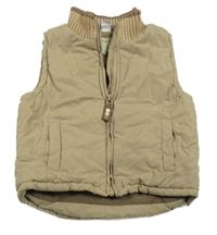 Béžová šusťáková zateplená vesta Adams