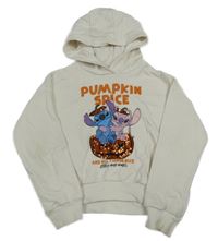 Smetanová crop mikina se Stitchem a kapucí Disney